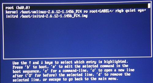 grub 的編修畫面 grub 的編修畫面