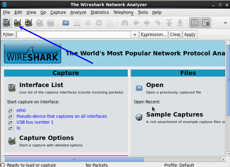 wireshark 的使用示意圖 wireshark 的使用示意圖