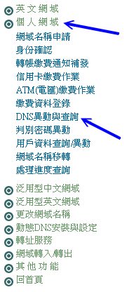 個人網域逐步註冊的流程示意圖 個人網域逐步註冊的流程示意圖